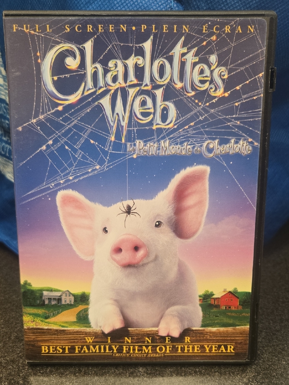 Charlotte's Web DVD - Pink & White Pig Artwork